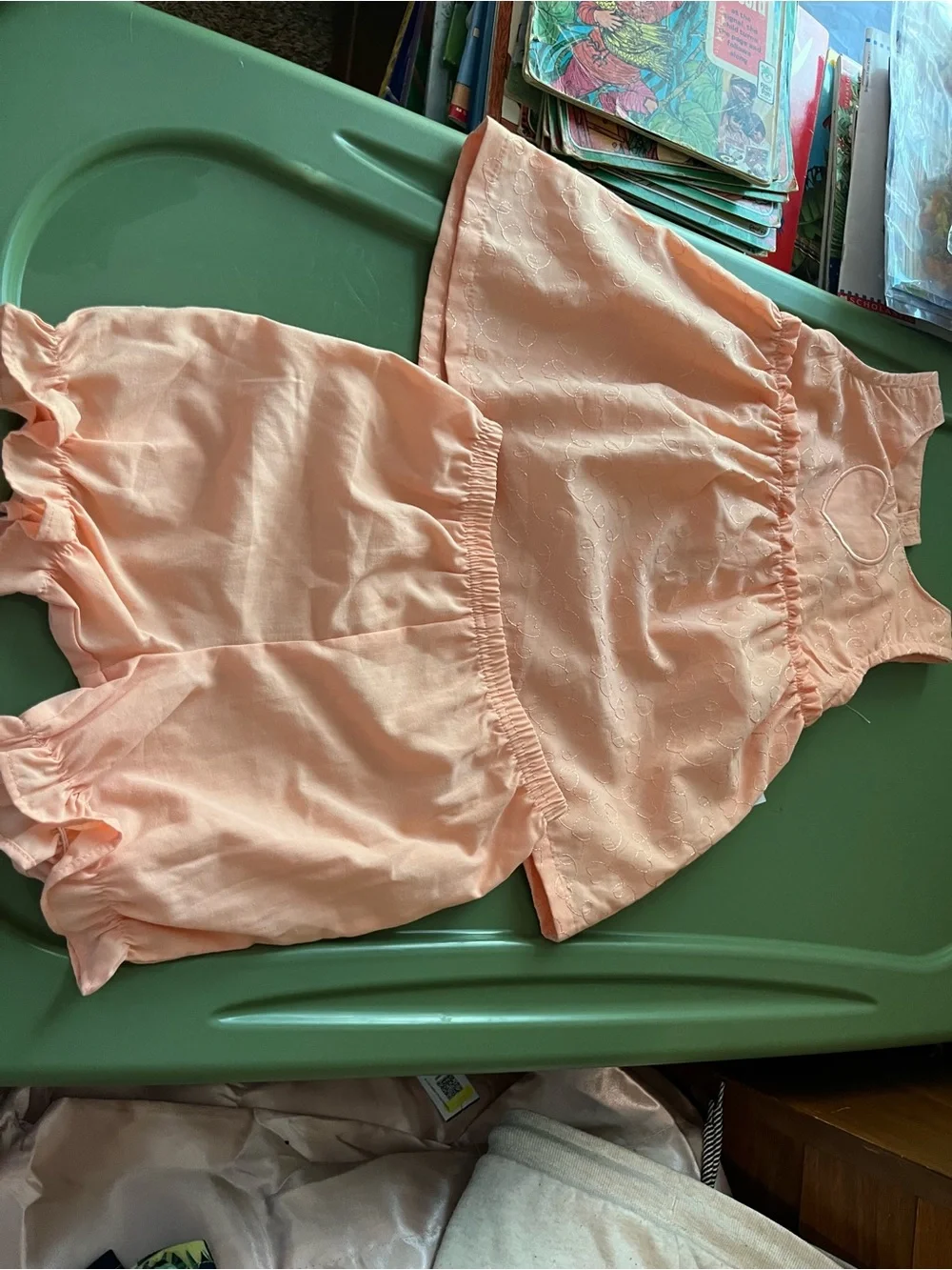 Penelope Mack Peach Ruffle Top and Skirt Matching Set